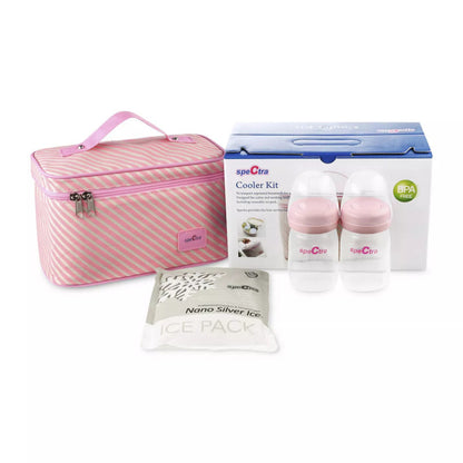 Spectra - Pink Cooler with Ice Pack and Wide Neck Bottles - BambiniJO | Buy Online | Jordan