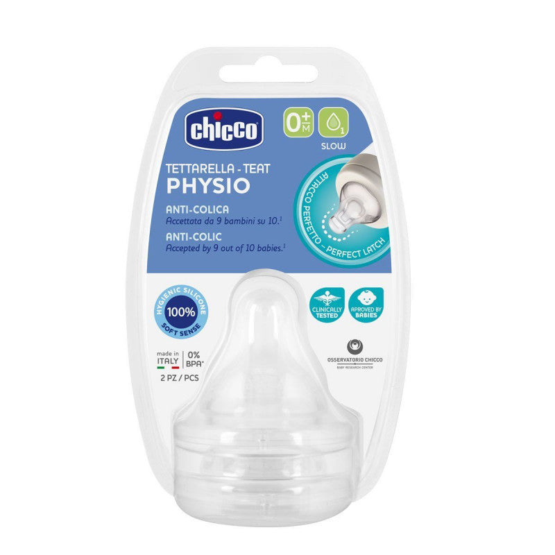 Chicco - TEATS PERFECT5 0M+ SLOW SILICONE 2 PCS - BambiniJO | Buy Online | Jordan