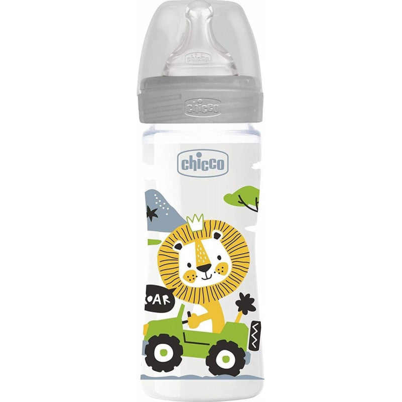 Chicco - WELL BEING BOTTLE 250ML 2M+ | MEDIUM FLOW | SILICONE NIPPLE Chicco - WELL BEING BOTTLE 250ML 2M+ | MEDIUM FLOW | SILICONE NIPPLE
