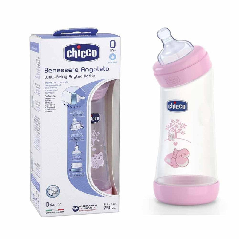 Chicco - Angled Baby Bottle 250 ml - BambiniJO | Buy Online | Jordan