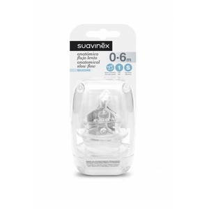 Suavinex - Anatomical Teat 1S Slow Flow 0-6M - Set of 2 - BambiniJO | Buy Online | Jordan