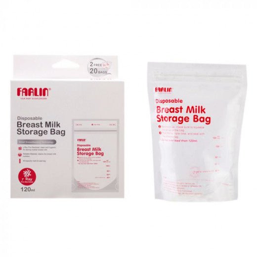 Farlin Breastmilk Storage Bags 120 ml (20+2Bags) — BambiniJO Jordan