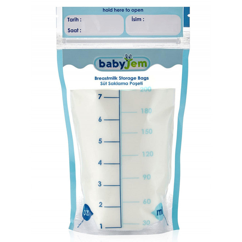 BabyJem - Breast Milk Bags 200ml - 25 Bags BabyJem - Breast Milk Bags 200ml - 25 Bags