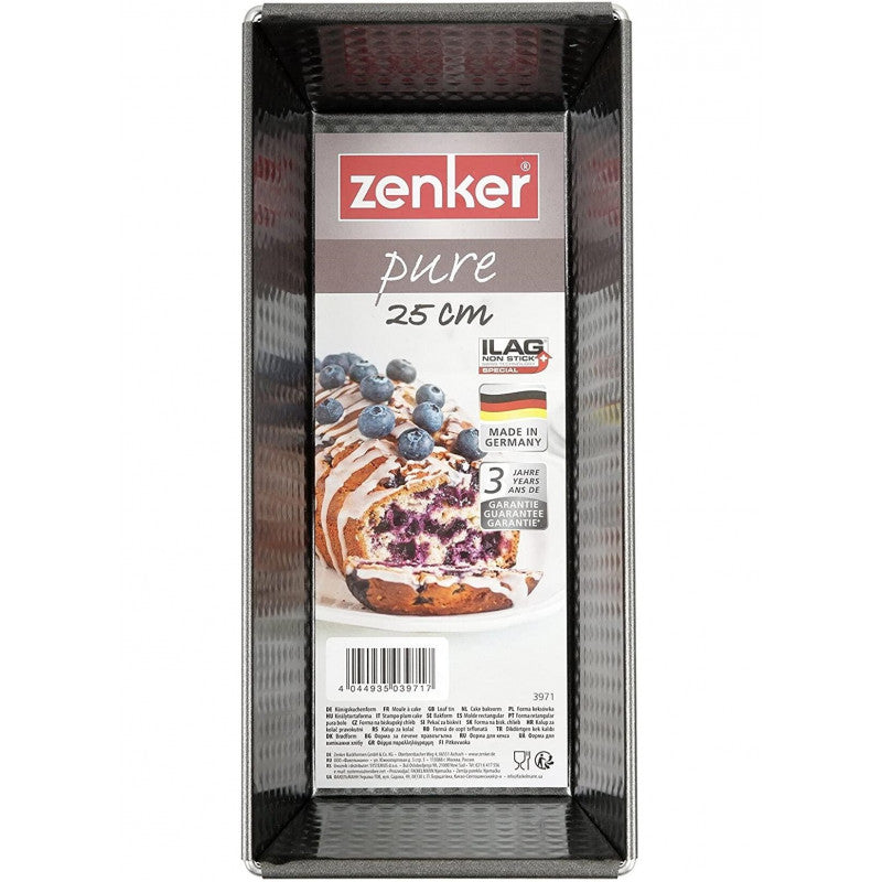 Zenker - "Pure" 'Loaf Tin, Black, 25X11.5X7 cm