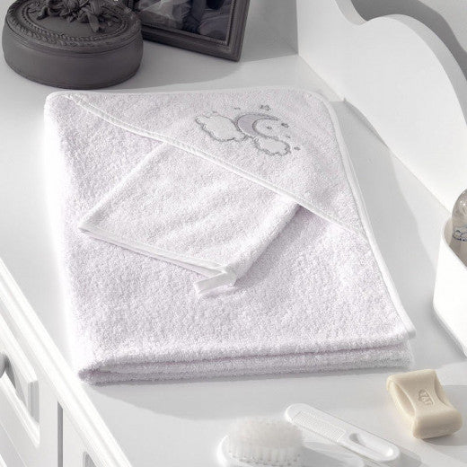 Hooded Towel Luna Chic Silver — BambiniJO Jordan