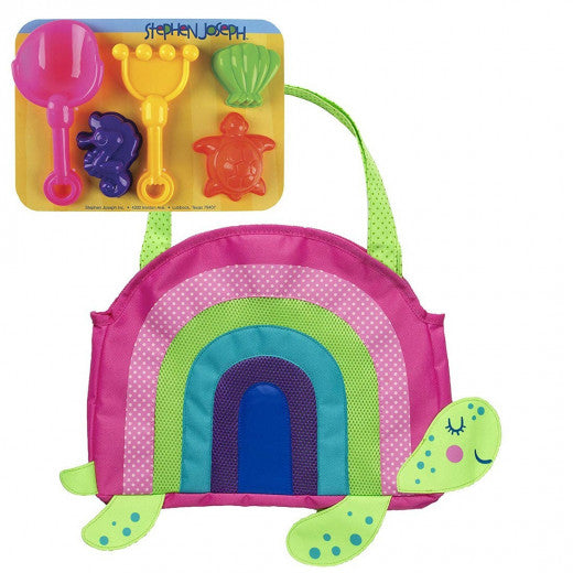Stephen Joseph - Beach Totes with Sand Toy Play Set - Turtle