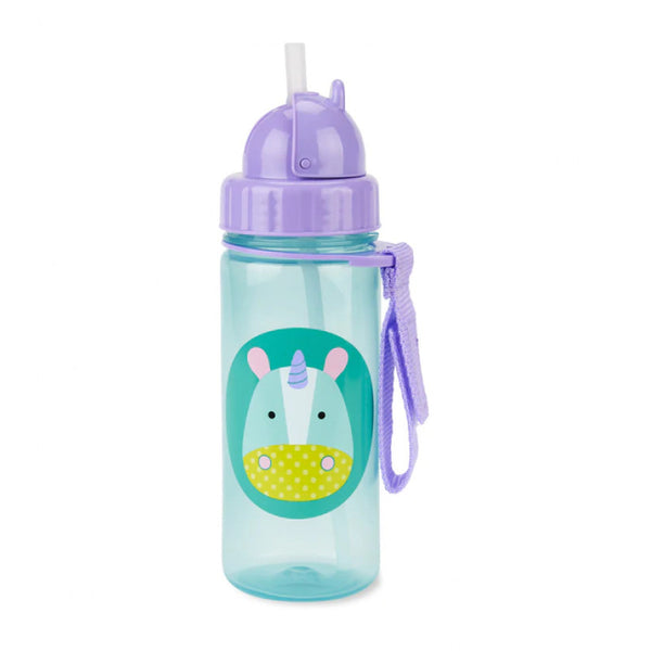 Zoo Straw Bottle Eureka - Unicorn - 384.5ml - BambiniJO