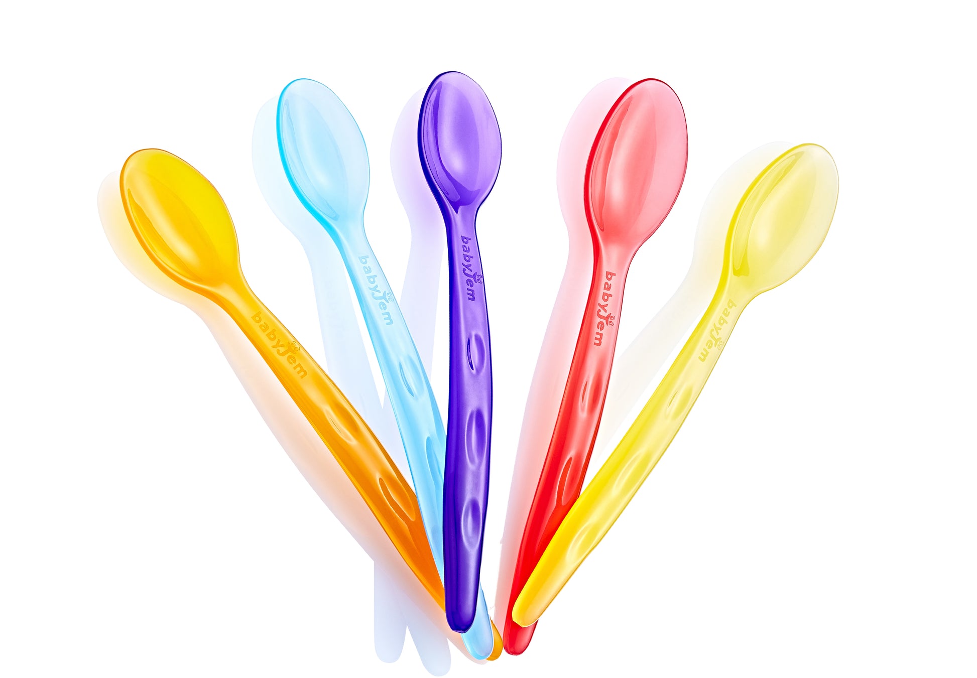 Babyjem - Food Spoon 5 pieces Transparent, Multicolor Babyjem - Food Spoon 5 pieces Transparent, Multicolor