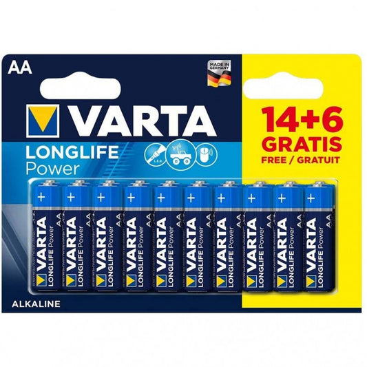 VARTA High Energy AA Batteries (14+6pcs) HE 9V