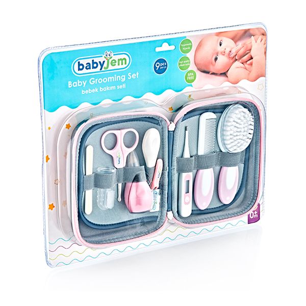 BabyJem - Baby Grooming Set - 9pcs - Pink BabyJem - Baby Grooming Set - 9pcs - Pink