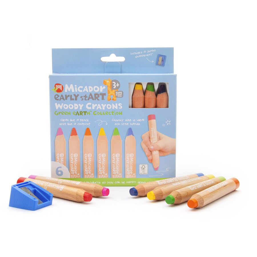 Micador - Early Start Woody Crayons - BambiniJO | Buy Online | Jordan