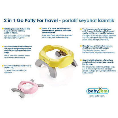 BabyJem - Portable Potty with 3 Replacement Bags - BambiniJO | Buy Online | Jordan