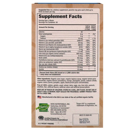 Yummi Bears Organics Complete Multi-Vitamins 90ct - BambiniJO
