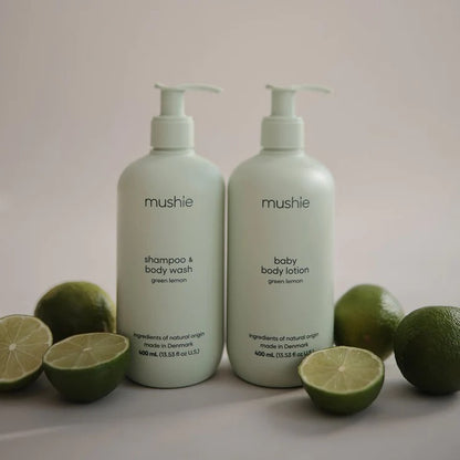 MUSHIE - Organic Baby Shampoo & Body Wash | Green Lemon | 400 ml