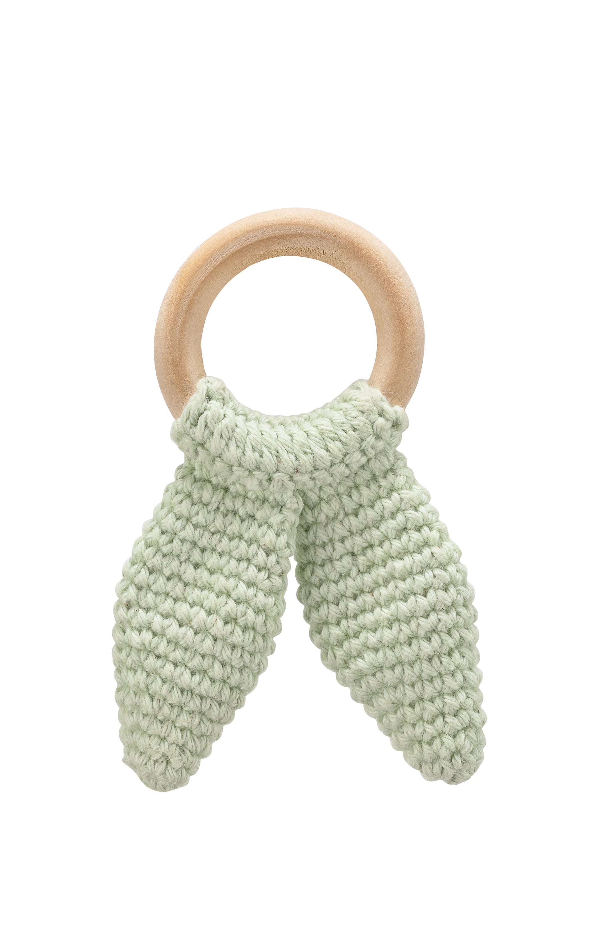 BabyJem - Knitted Cotton & Wooden Ring Teether BabyJem - Knitted Cotton & Wooden Ring Teether