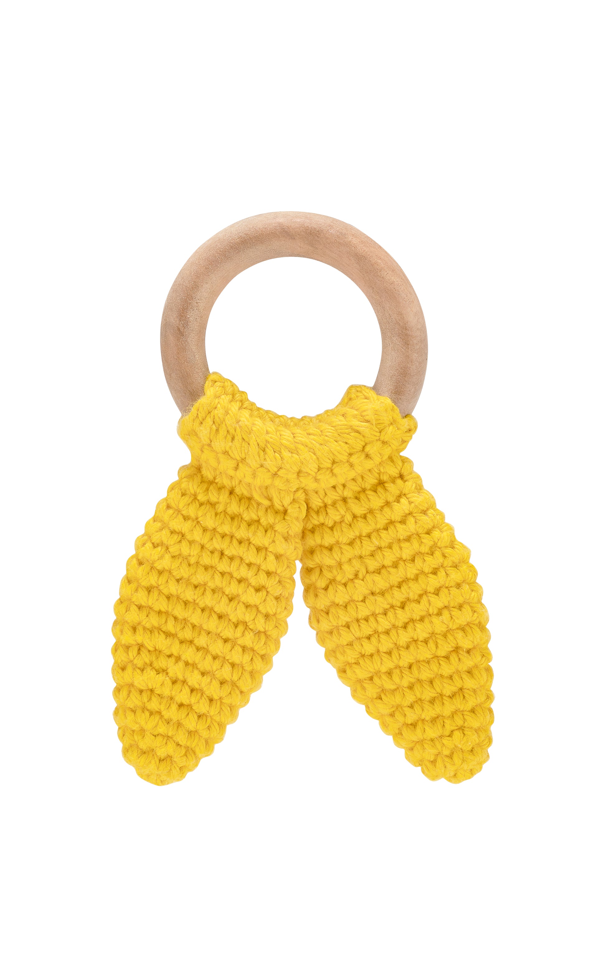 BabyJem - Knitted Cotton & Wooden Ring Teether BabyJem - Knitted Cotton & Wooden Ring Teether