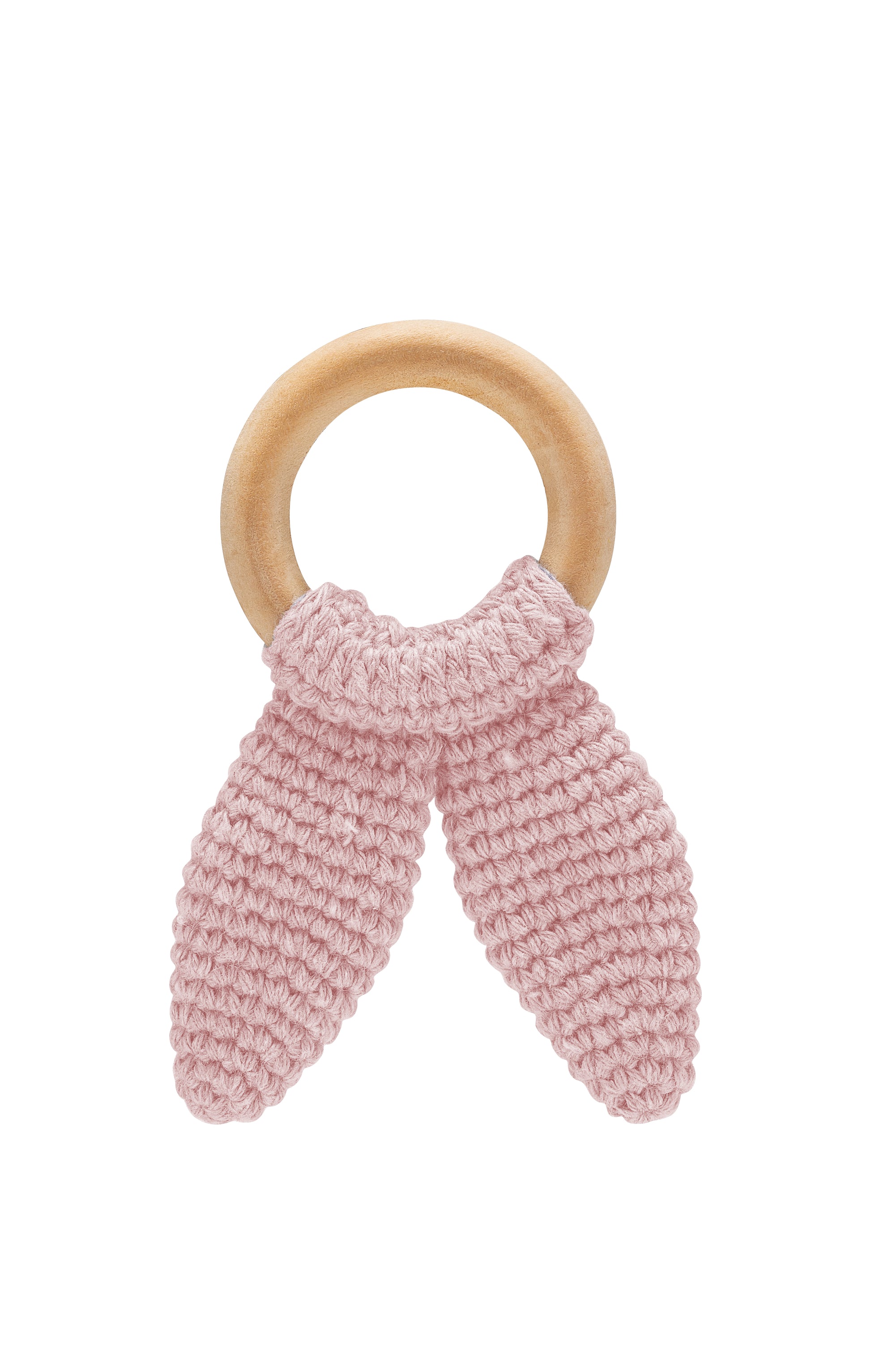 BabyJem - Knitted Cotton & Wooden Ring Teether BabyJem - Knitted Cotton & Wooden Ring Teether