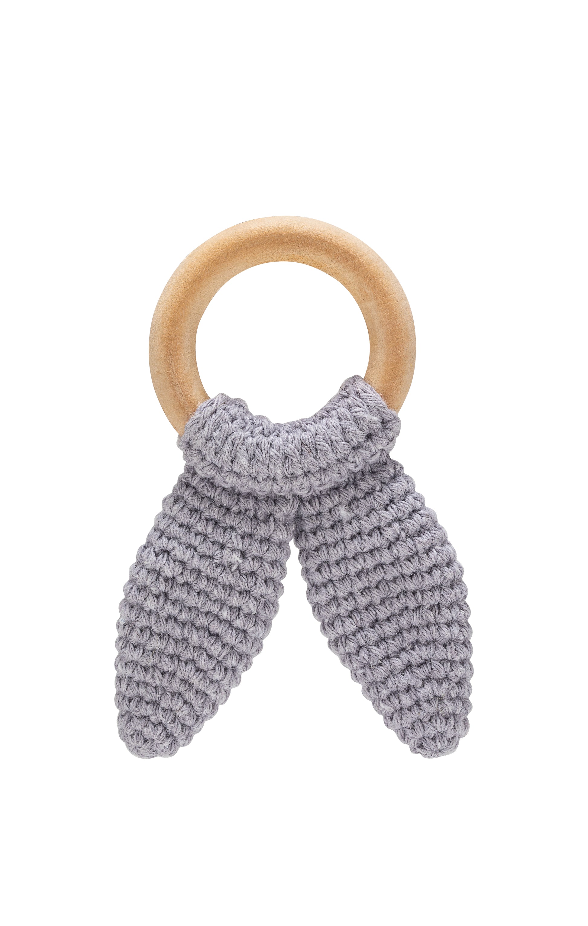 BabyJem - Knitted Cotton & Wooden Ring Teether BabyJem - Knitted Cotton & Wooden Ring Teether