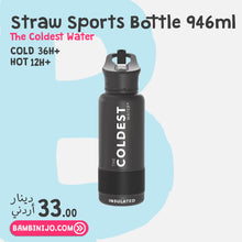 Load image into Gallery viewer, COLDEST -Straw Sports Bottle - 946ml - 32 OZ - BambiniJO | Buy Online | Jordan