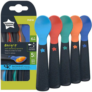 Tommee Tippee - Easigrip Self Feeding Spoons (5 Pcs) 6m+ Tommee Tippee - Easigrip Self Feeding Spoons (5 Pcs) 6m+