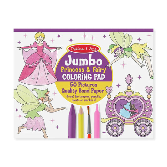 Melissa & Doug Jumbo Princess Fairies Coloring Pad