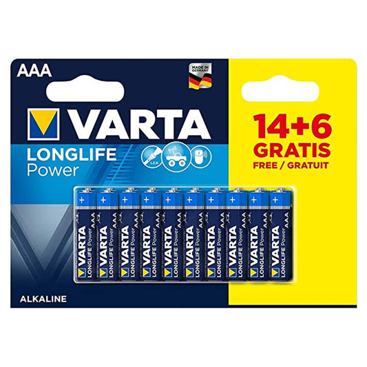 VARTA High Energy AAA Batteries (14+6pcs) HE 9V