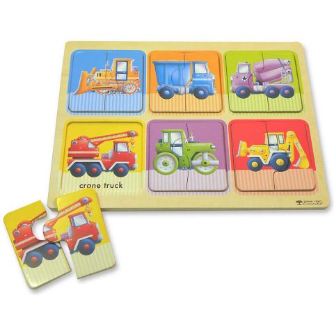 iKids -Tough Trucks Wooden 12 Piece Puzzle iKids -Tough Trucks Wooden 12 Piece Puzzle