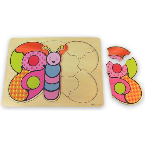 iKids - Busy Butterfly Wooden 14 Piece Puzzle - BambiniJO