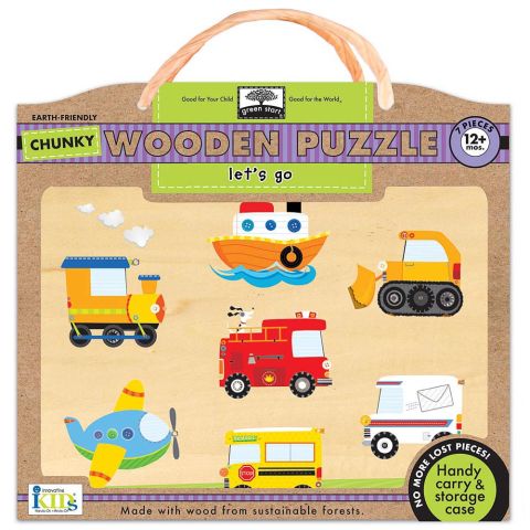 iKids - Let's Go Wooden 7 Piece Puzzle iKids - Let's Go Wooden 7 Piece Puzzle