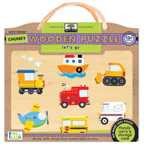 iKids - Let's Go Wooden 7 Piece Puzzle - BambiniJO