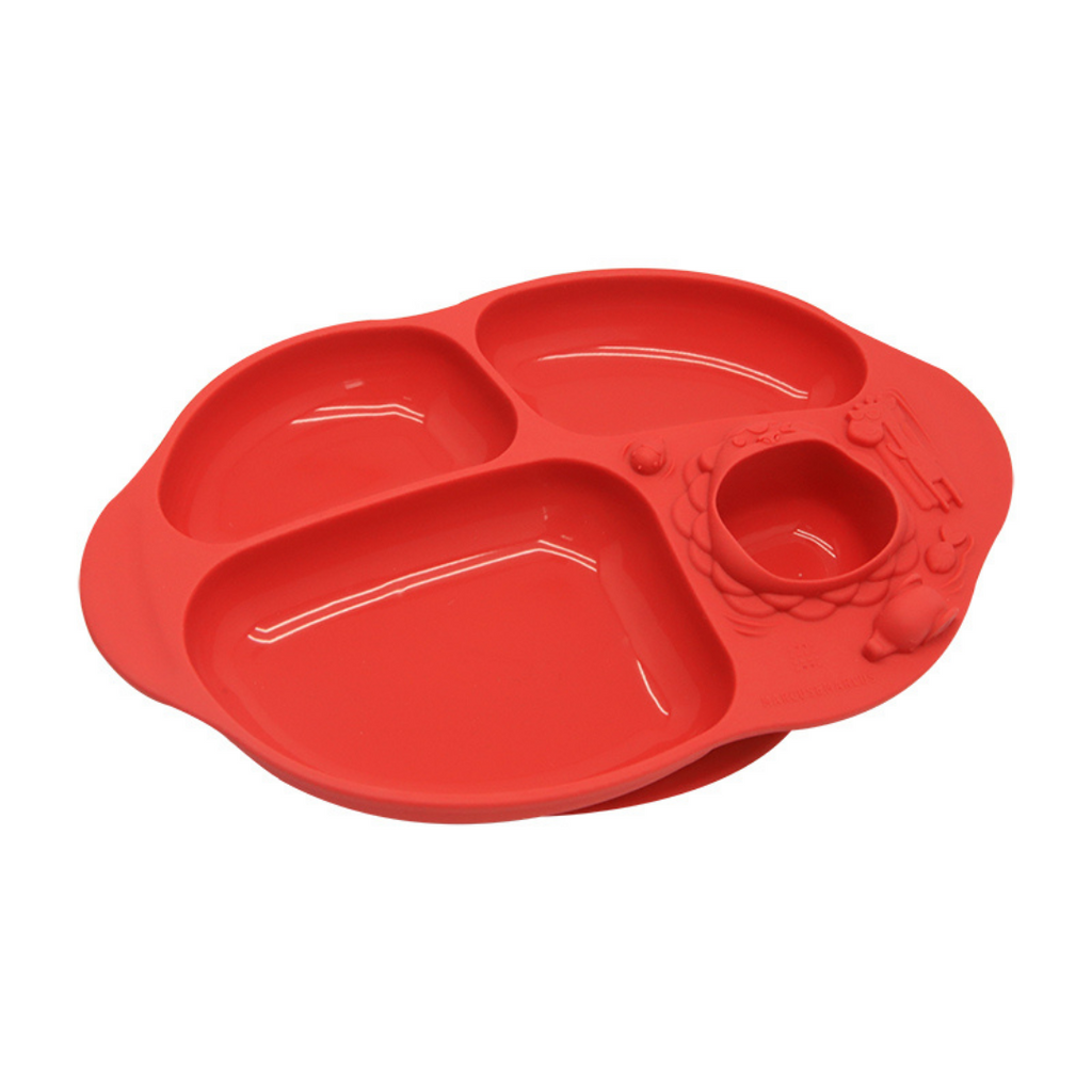 Silicone Yummy Dips Suction Divided Plate | 18M+ Silicone Yummy Dips Suction Divided Plate | 18M+