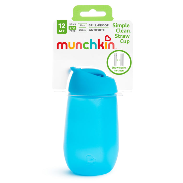 Munchkin Simple Clean™ Straw Cup - 10oz | Blue Munchkin Simple Clean™ Straw Cup - 10oz | Blue