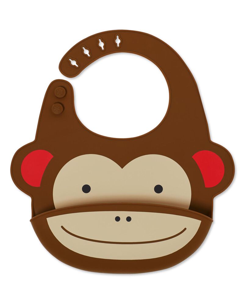 Zoo Fold & Go Silicone Bib - Monkey Zoo Fold & Go Silicone Bib - Monkey