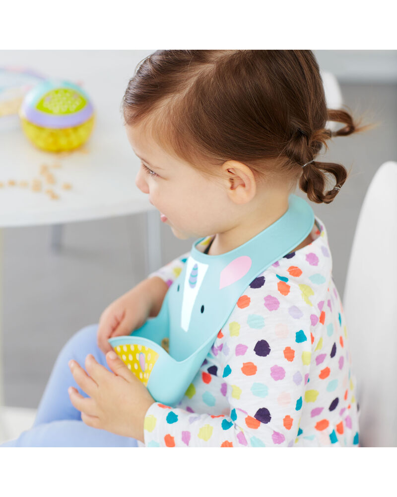 Zoo Fold & Go Silicone Bib - Unicorn Zoo Fold & Go Silicone Bib - Unicorn