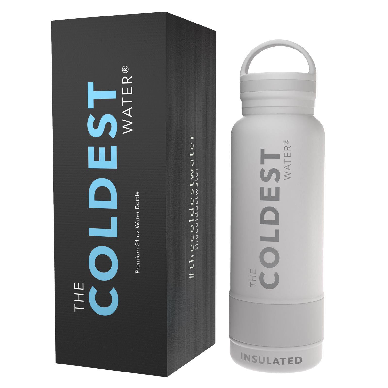 COLDEST 21 OZ Loop Lid Bottle - 621ml - White - BambiniJO | Buy Online | Jordan