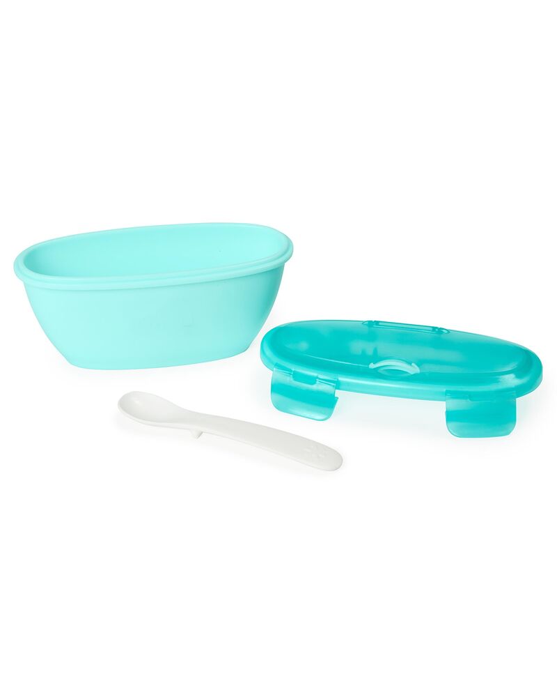 Easy-Serve Travel Bowl & Spoon - Teal Easy-Serve Travel Bowl & Spoon - Teal