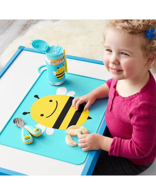 Skip Hop Zoo Fold & Go Silicone Kids Placemat - Brooklyn - Bee — BambiniJO Jordan