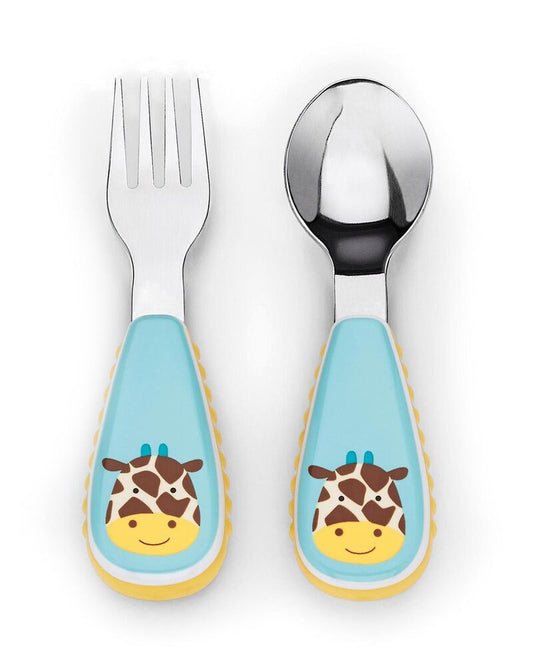 Zootensils Fork & Spoon Jules - Giraffe - BambiniJO