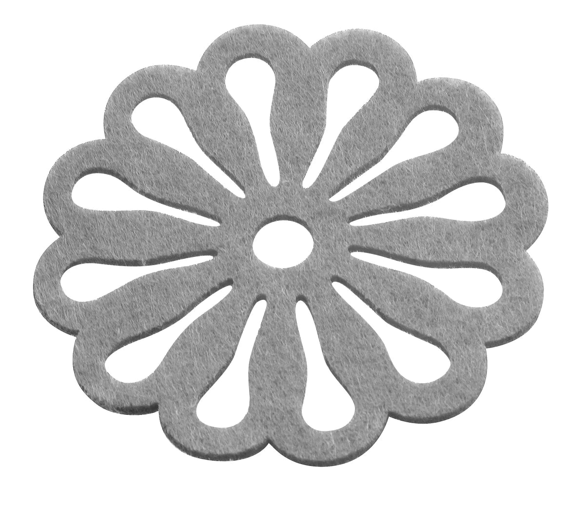 Fackelmann - Coaster, Artificial Felt, Ø100 mm, 4 Pcs (Grey, Red) Fackelmann - Coaster, Artificial Felt, Ø100 mm, 4 Pcs (Grey, Red)