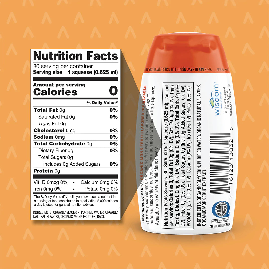 Organic Monk Fruit Sweetener Caramel 50ml