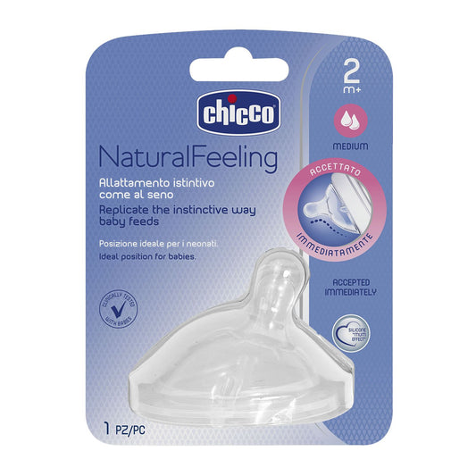Chicco - NATURAL FEELING teat 2m+ Medium Flow 1 pc - BambiniJO | Buy Online | Jordan
