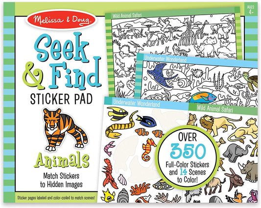 Melissa & Doug SEEK & FIND STICKER PAD- ANIMAL - BambiniJO | Buy Online | Jordan
