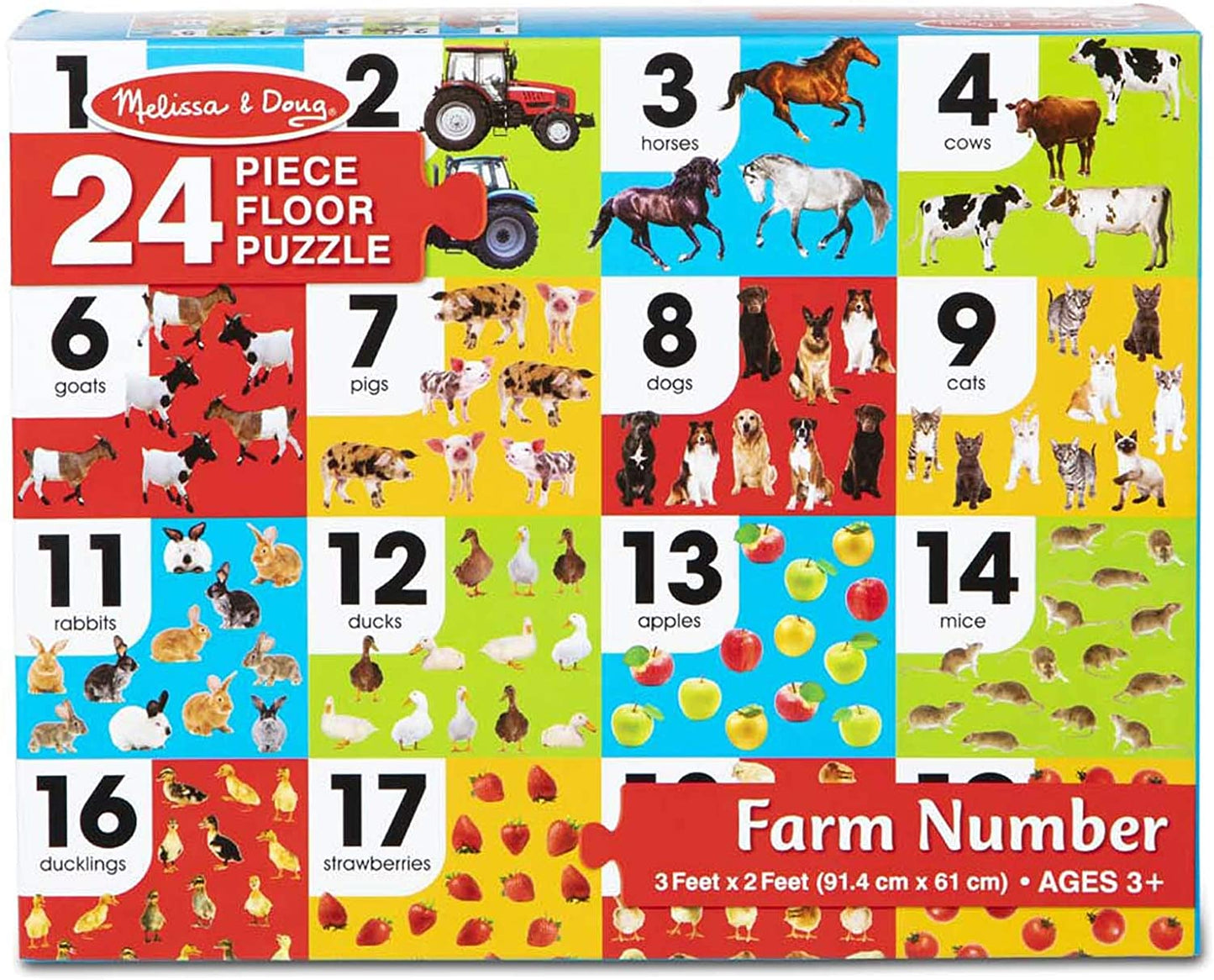 Buy Melissa Doug FARM NUMBER FLOOR PUZZLE (24 PC) BambiniJO