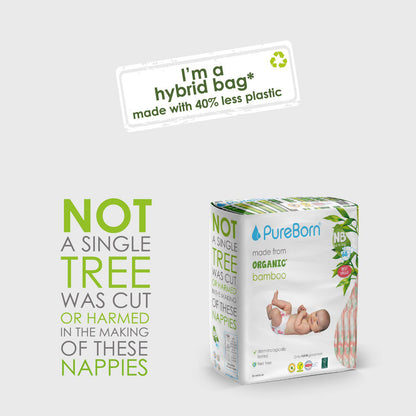 Organic Diapers Size 2 | 3-6kg | Double 64 Diapers