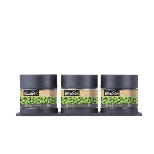Komax - Daykips Econo Dry Food Canister With Tray, (Set Of 3)