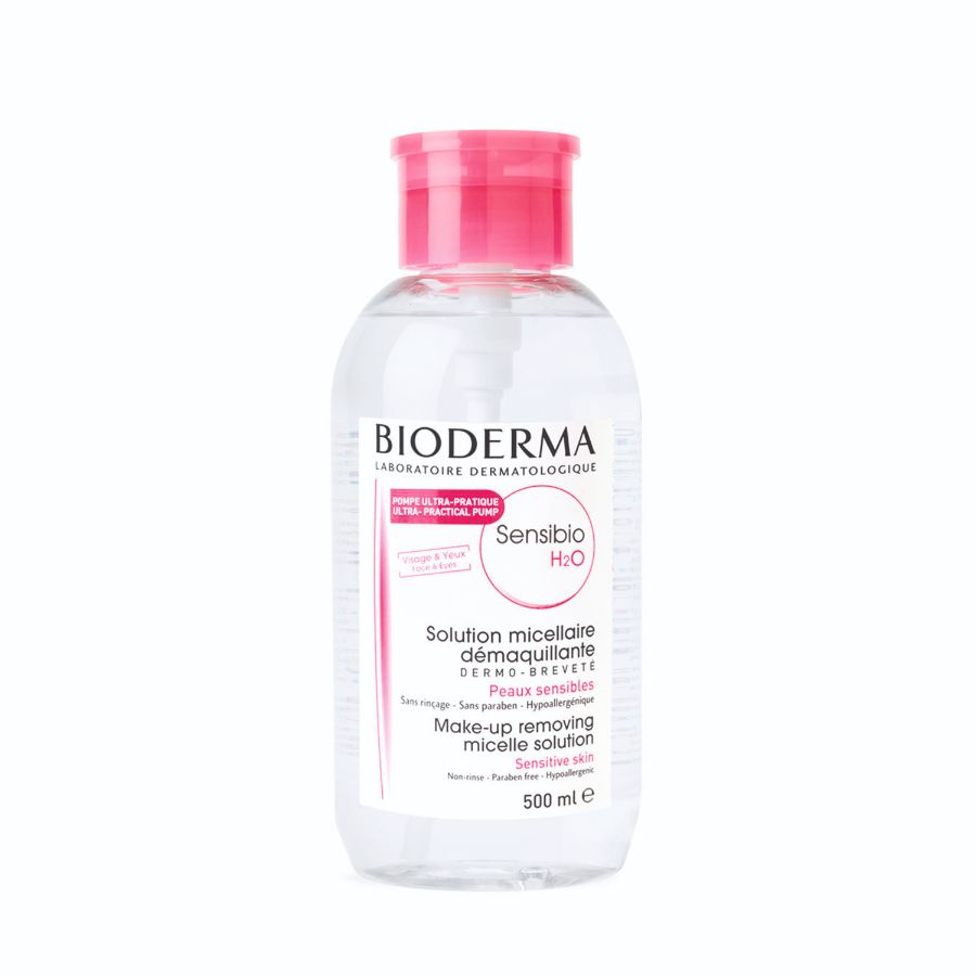 Bioderma - SENSIBIO H2O 500ml PUMP | Makeup remover and face cleansing for sensitive skin - BambiniJO | Buy Online | Jordan