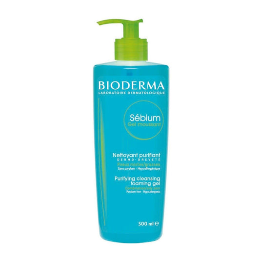Bioderma - SEBIUM MOUSSANT 500ML | purifying cleansing gel for acne prone skin - BambiniJO | Buy Online | Jordan