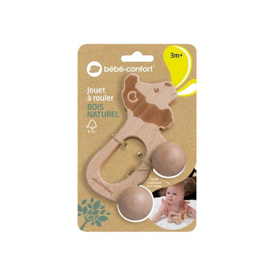 Bebe Confort Wooden Lion Rolling Rattle 3M+ — BambiniJO Jordan