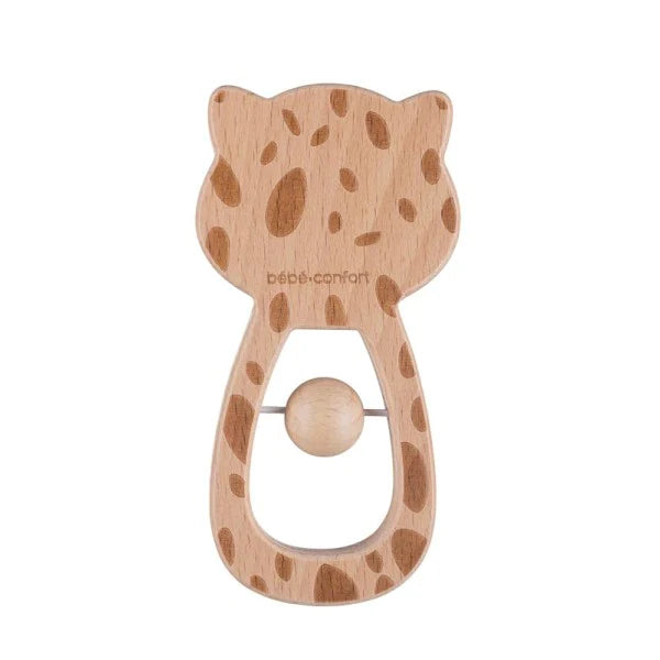 Bebe Confort - Wooden Leopard Rattle Bebe Confort - Wooden Leopard Rattle