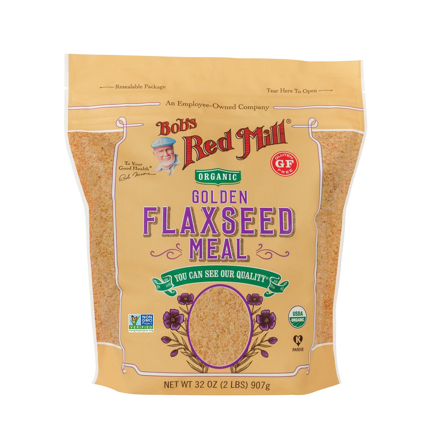 Organic Golden Flaxseeds Meal | Gluten Free | 907g Organic Golden Flaxseeds Meal | Gluten Free | 907g